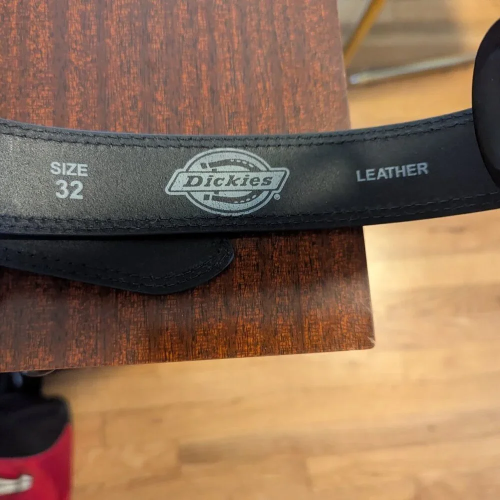 New Dickies Leather Belt Men’s Size 32 Black Unisex Grunge‎ Work Streetwear